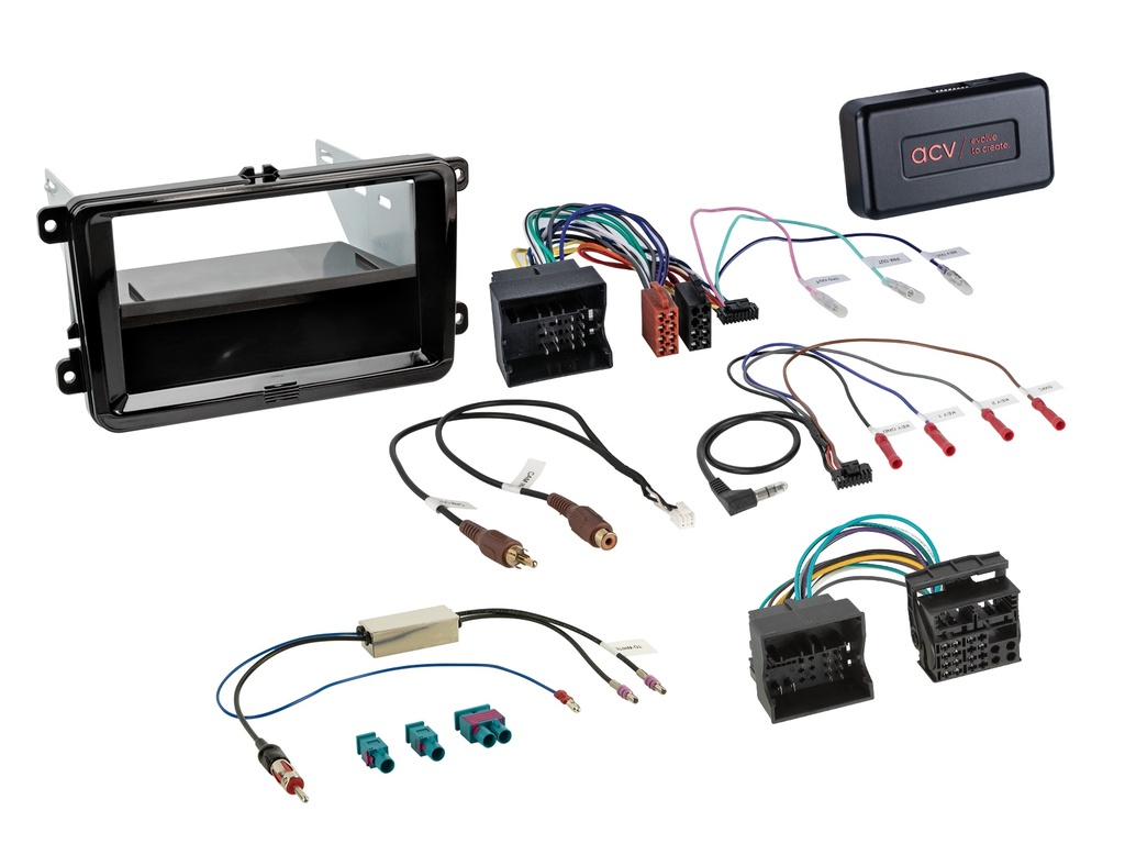 [2-DIN Kit with pocket Skoda/VW piano 40Pin/52Pin i-dapter] 611320-30-5