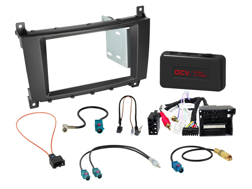 [2-DIN Kit Mercedes C-class 2004-2008 SWC/antenna/Amp] 621190-45-1