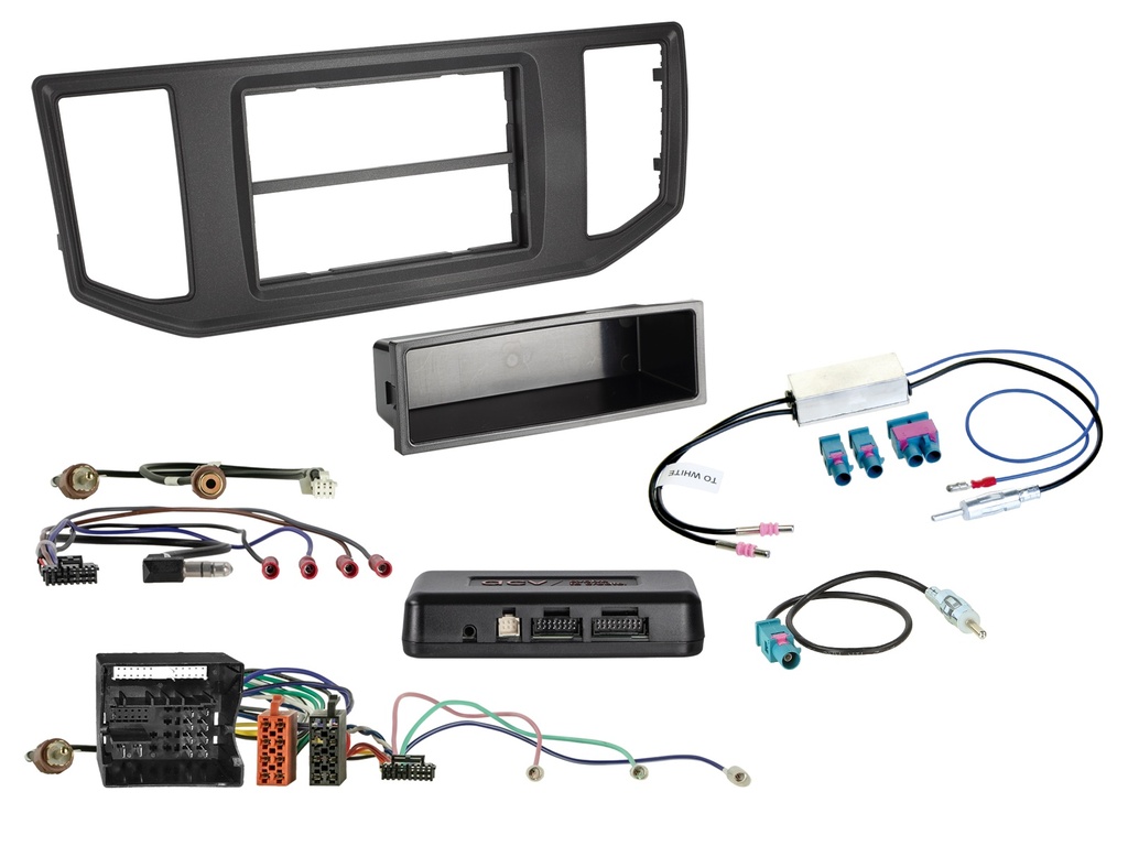 [2-DIN Kit with pocket MAN TGE/VW Crafter/California i-dapter] 621320-26-1