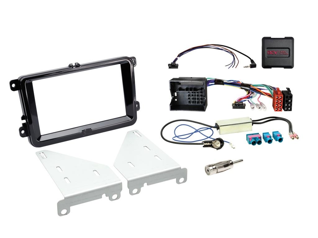 [2-DIN Kit Seat/Skoda/VW SWC/antenna(Set) piano black] 621320-30-06