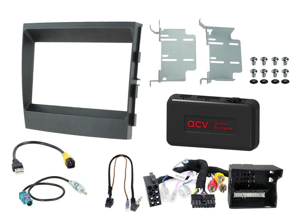 [2-DIN Kit Porsche Panamera 2009-2016 SWC/Amp black] 621323-08-1