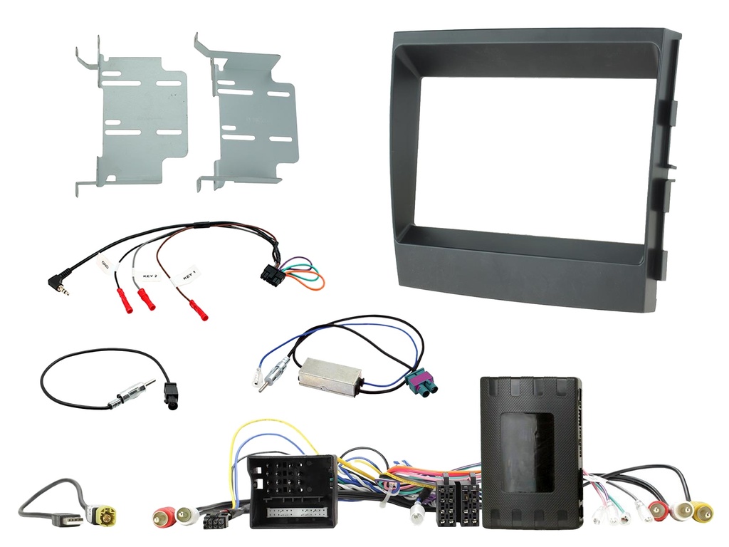[2-DIN Kit Porsche Panamera 2009-2016 Infodapter/Amp black] 621323-08-2