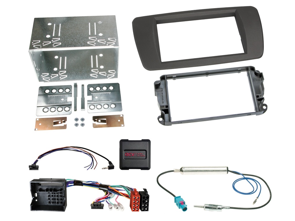 [2-DIN Kit Seat Ibiza 2008-2015 tuam grey SWC/antenna] 621328-06-6